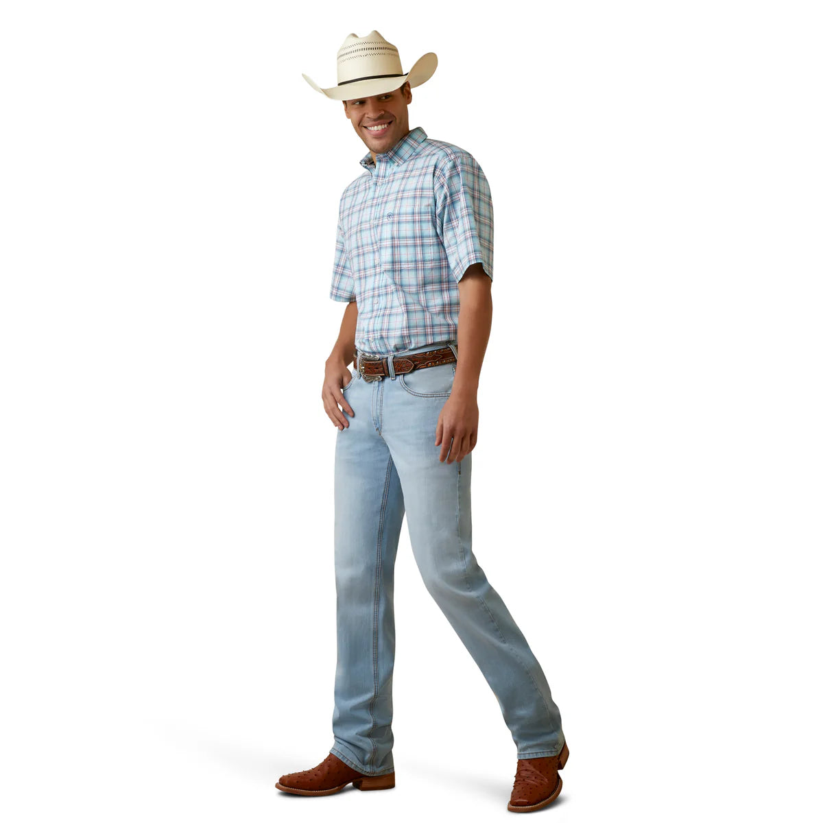 Ariat Men's Pro Series Osiel Classic Fit SS Shirt - White