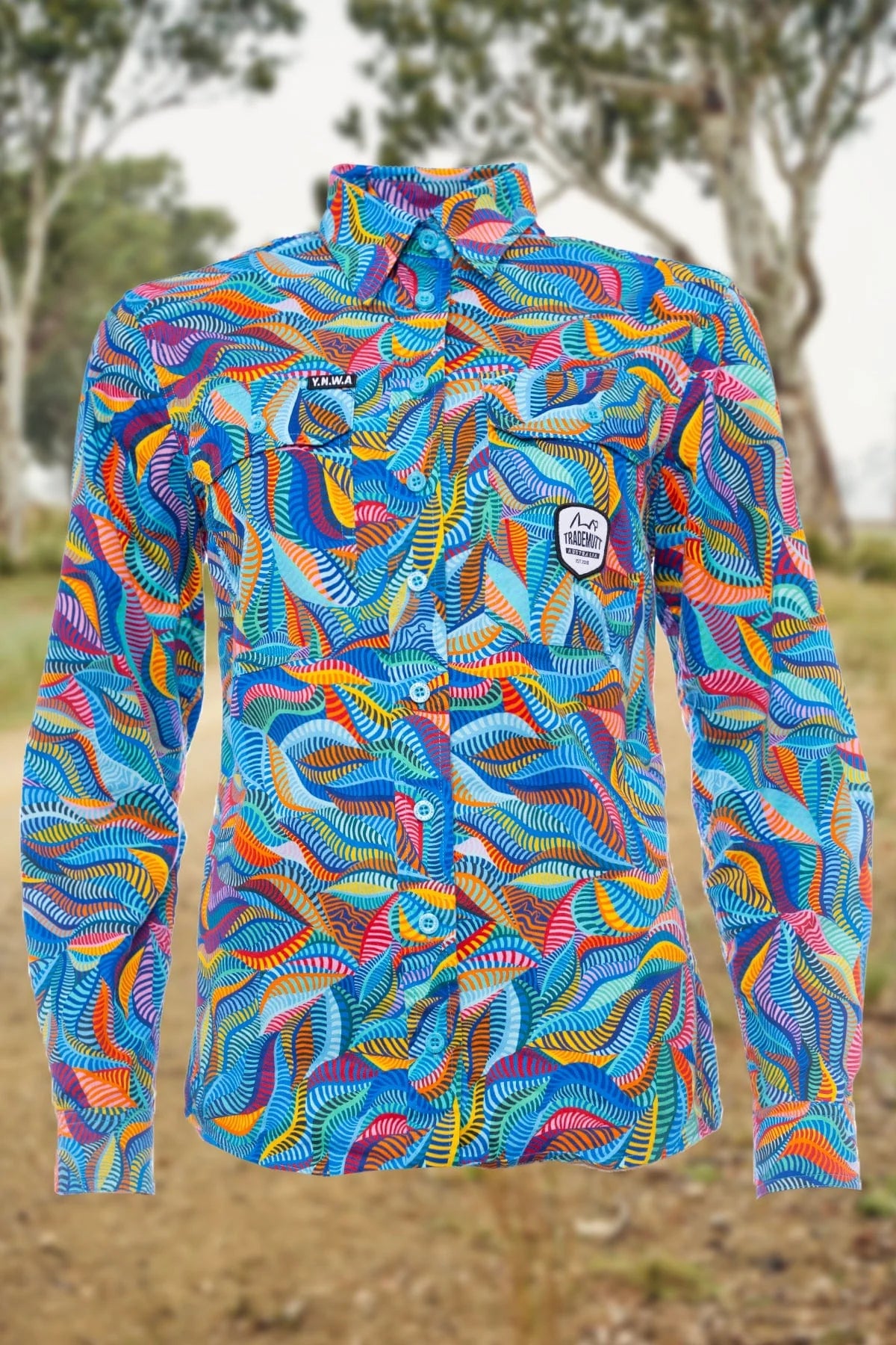 Women's Full Button Long Sleeve Work Shirt