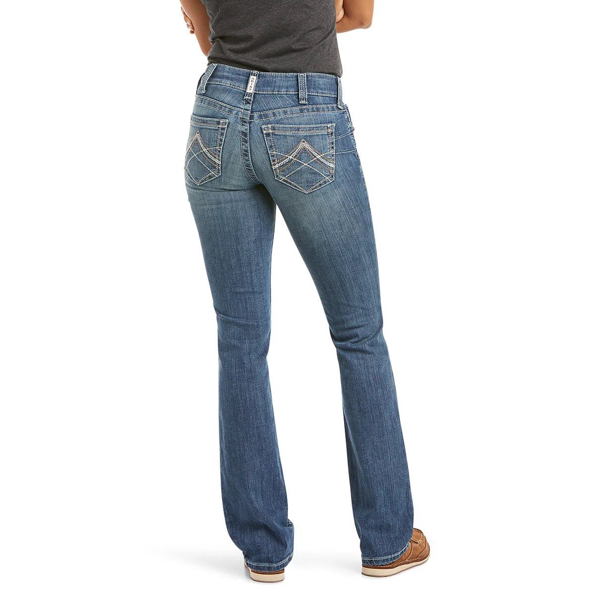 Ariat R.E.A.L Mid Rise Straight Leg Stretch Icon - Rainstorm