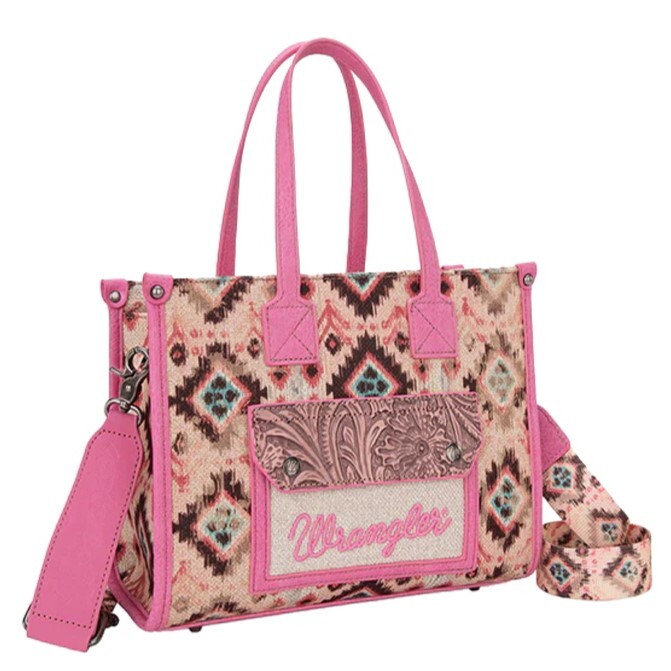 Wrangler Aztec Crossbody Tote Bag