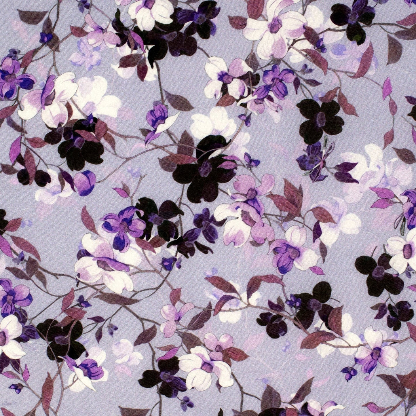 Just Country Women's Georgie Half Button Workshirt - Lilac Blossoms/Purple