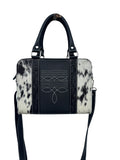 Tooled Leather Cowhide Boot Stitch Medium Bag