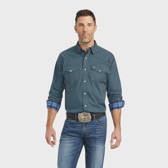 Ariat Relentless Sensational Stretch Classic Fit Snap Shirt - Black