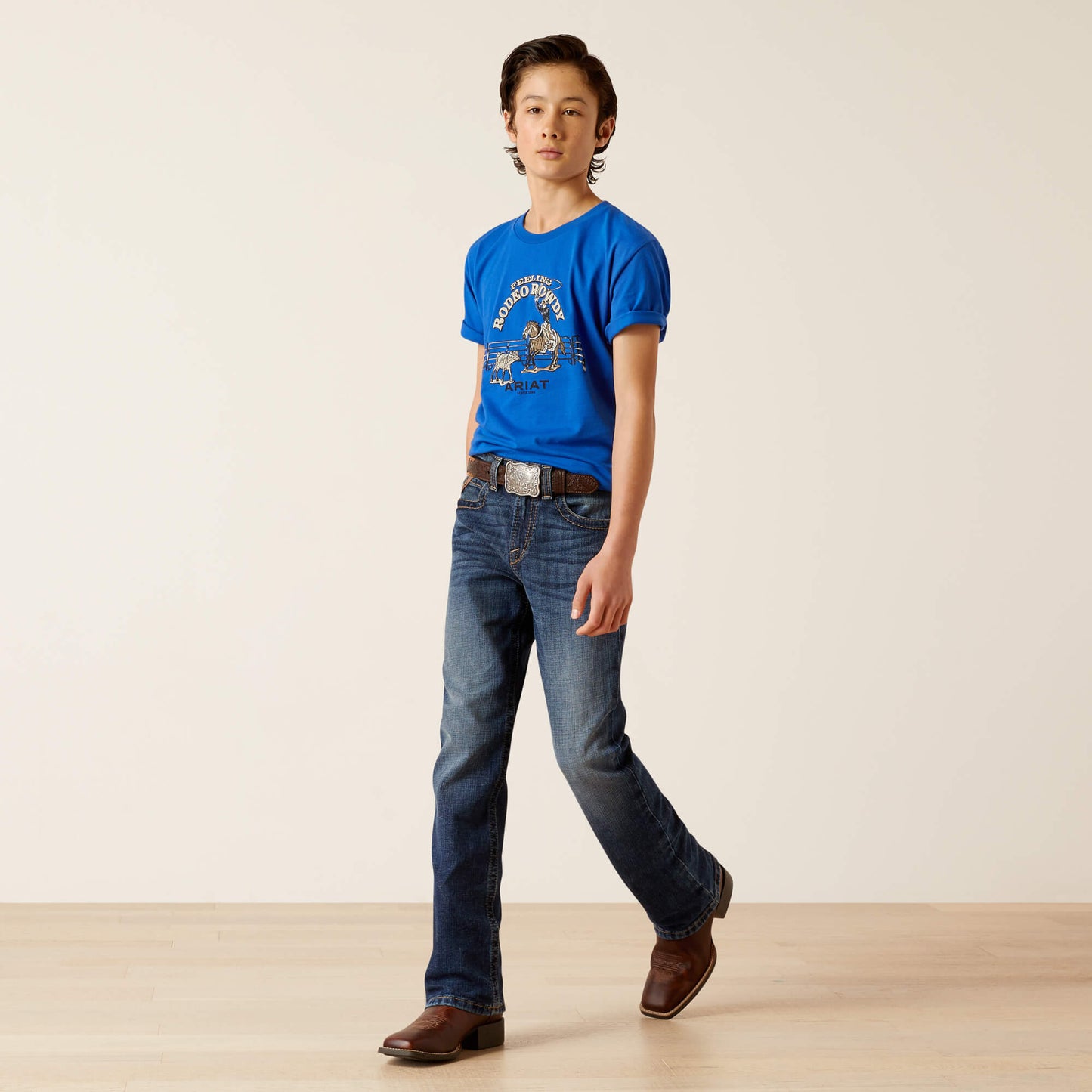 Ariat Boy's Jeans B4 Dennis Relaxed Boot Cut - Denali