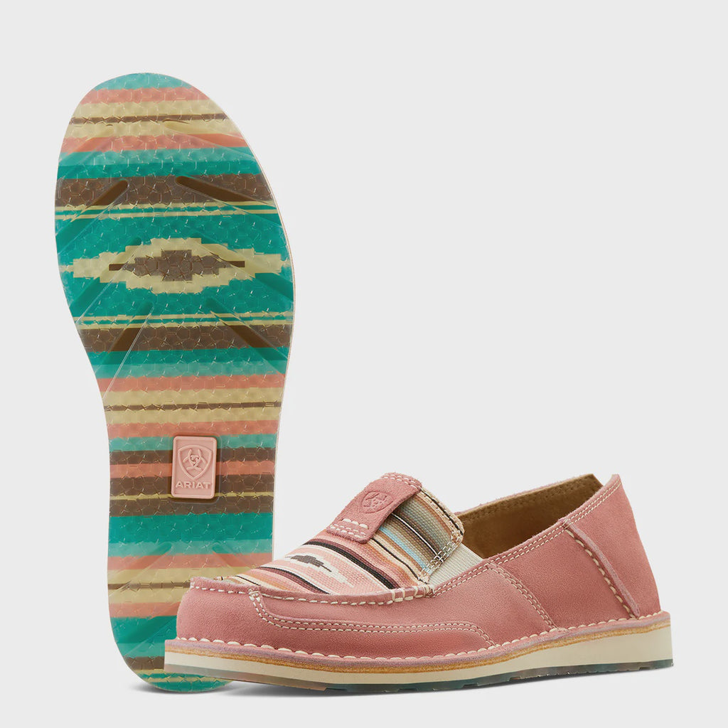 Ariat Women's Cruiser - Azalea Suede/Baby Pink Serape
