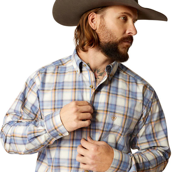 Ariat Men's Pro Series Tristen Long Sleeve Shirt - Blue
