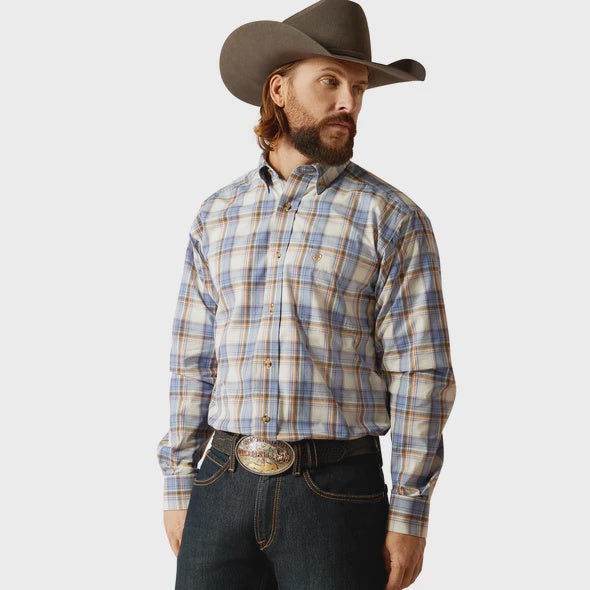 Ariat Men's Pro Series Tristen Long Sleeve Shirt - Blue
