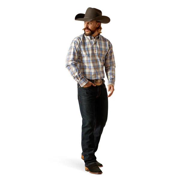 Ariat Men's Pro Series Tristen Long Sleeve Shirt - Blue