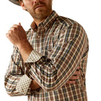 Ariat Men's Wrinkle Free Folk Classic Fit Shirt - Brown