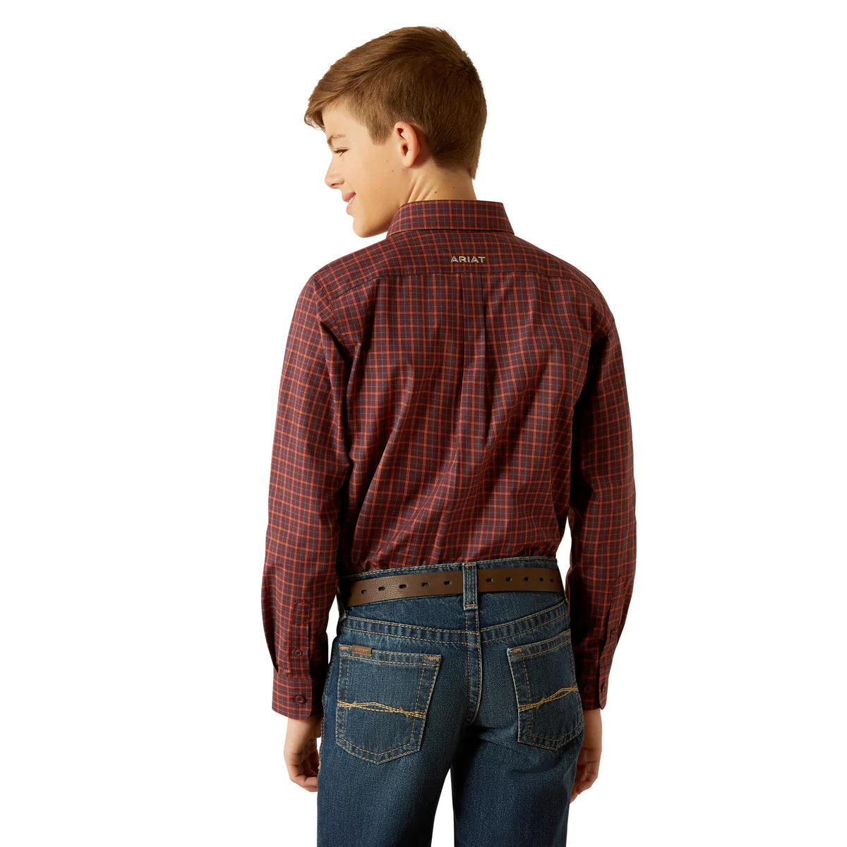 Ariat Boys Pro Series Pavel Classic Fit Shirt - Burgundy