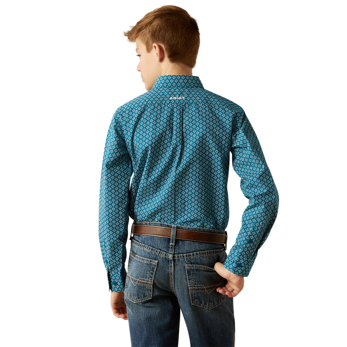Ariat Boys Petey Classic Fit Shirt - Dark Teal