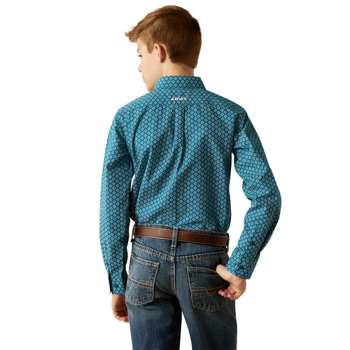 Ariat Boys Petey Classic Fit Shirt - Dark Teal