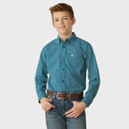 Ariat Boys Petey Classic Fit Shirt - Dark Teal