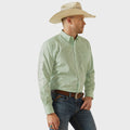 Ariat Men's Team Piersen Classic Fit Shirt - Light Green/White