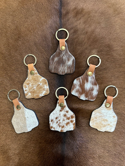 Cowhide and Leather Keyring