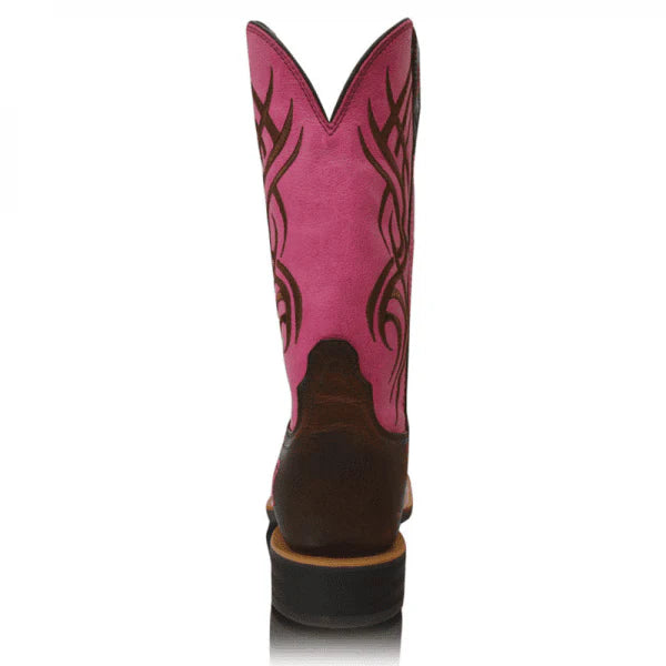 Twisted X Womens Ruff Stock -  Chocolate/Neon Pink