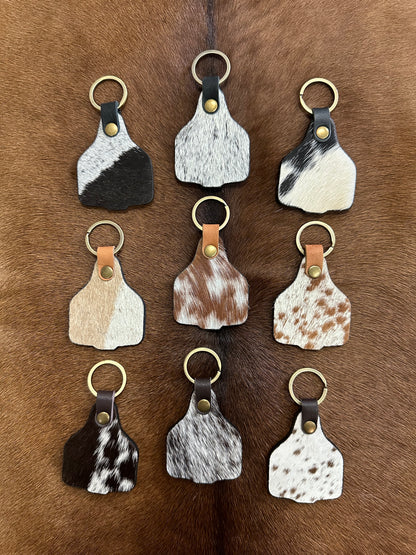 Cowhide and Leather Keyring