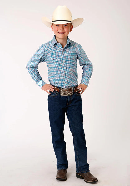 Boys Amarillo Collection Shirt - Check Blue