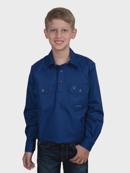 Just Country Boys Lachlan Shirt - Cobalt