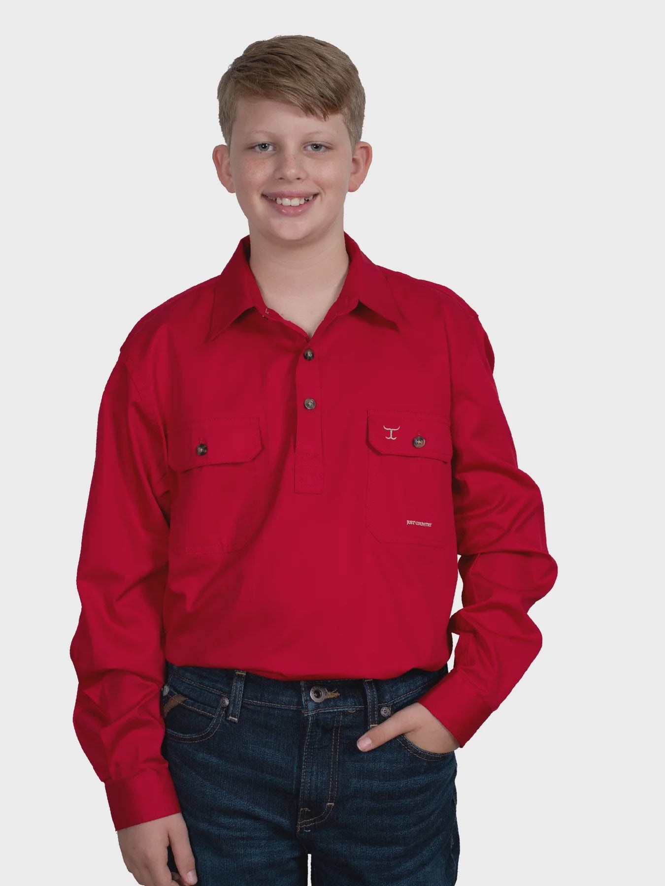 Just Country Boys Lachlan Shirt - Chilli