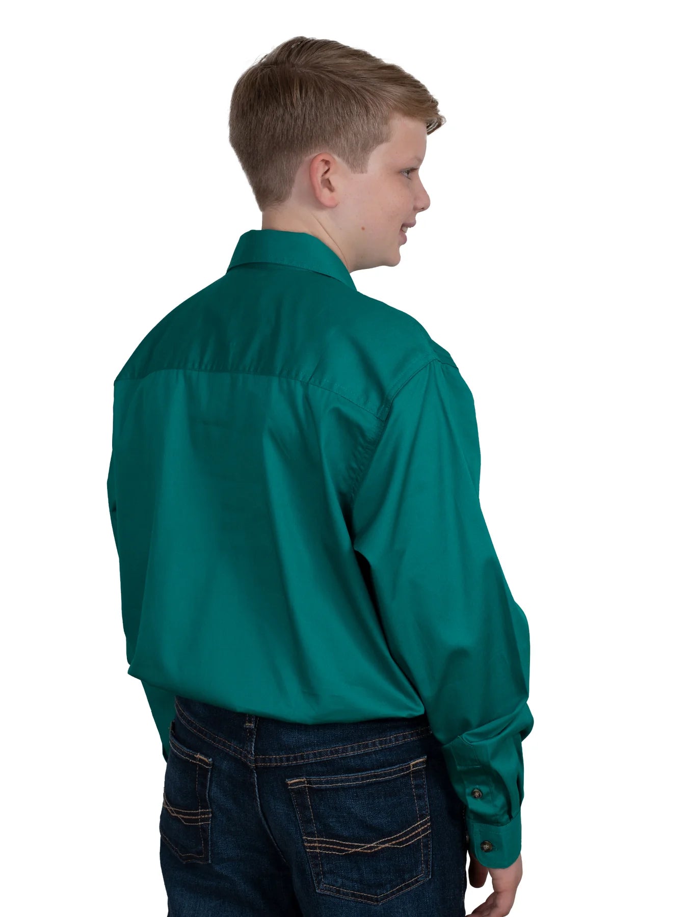 Just Country Boys Lachlan  Work Shirt - Dark Green