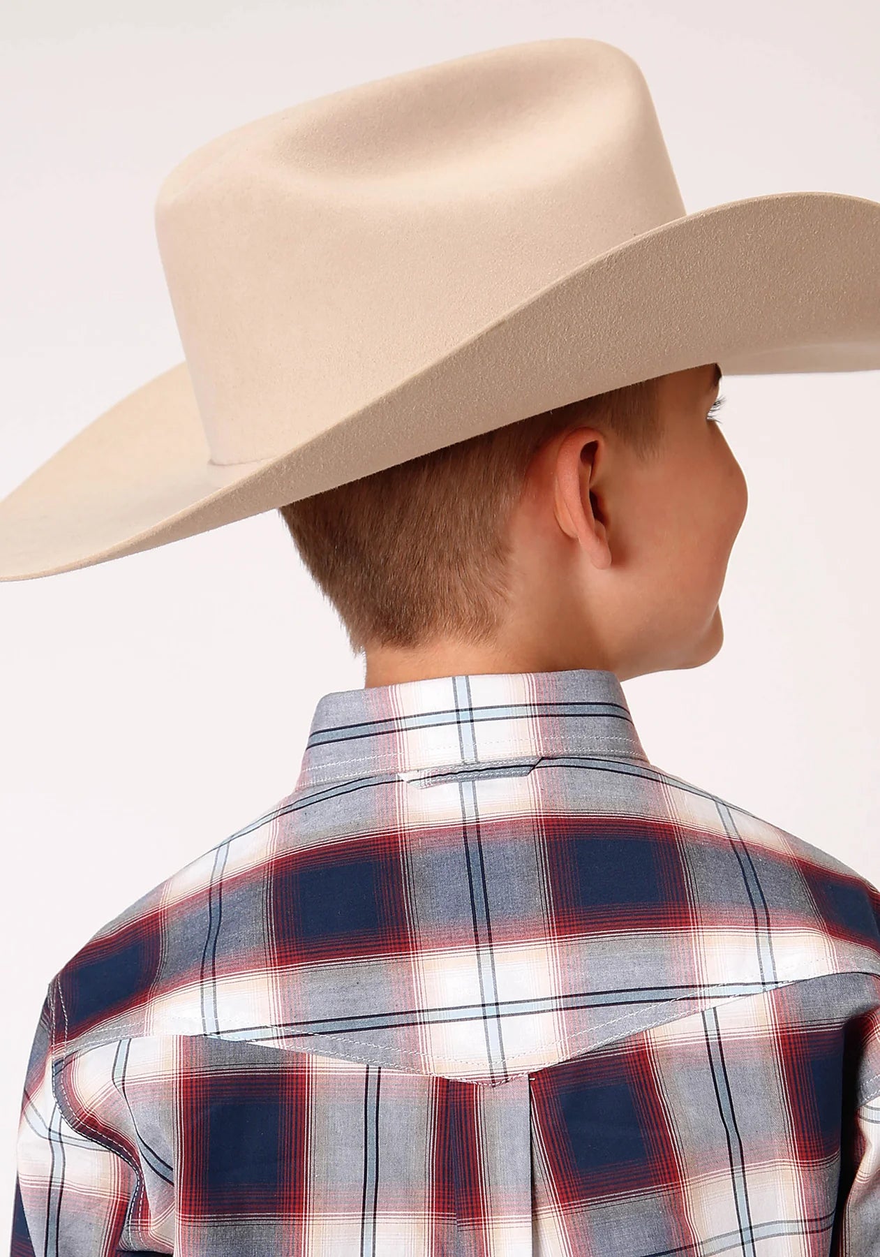 Boys Amarillo Collection Shirt - Plaid Blue