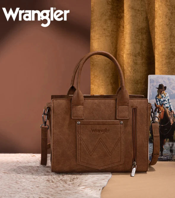 Wrangler Aztec Tooled Crossbody Bag