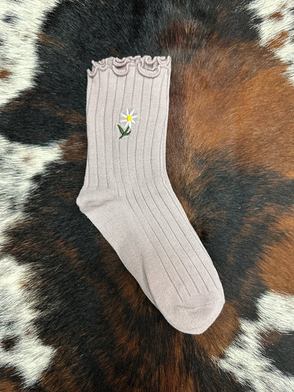 Daisy Crew Socks