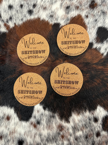 Cork Coasters - Set of 4