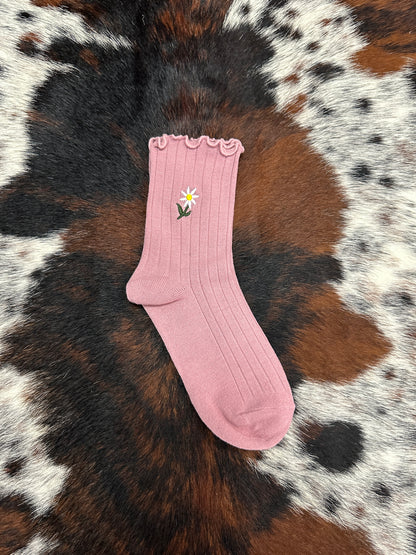 Daisy Crew Socks