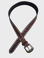 Buck Stitch Tooled Leather Belt
