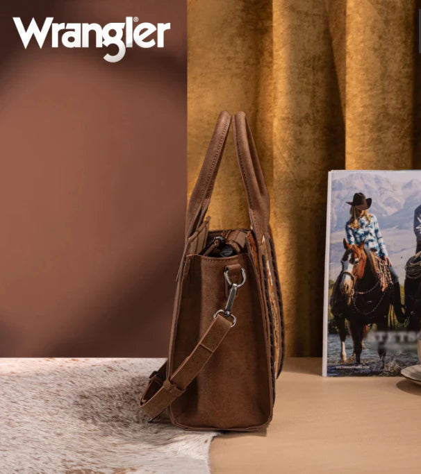Wrangler Aztec Tooled Crossbody Bag