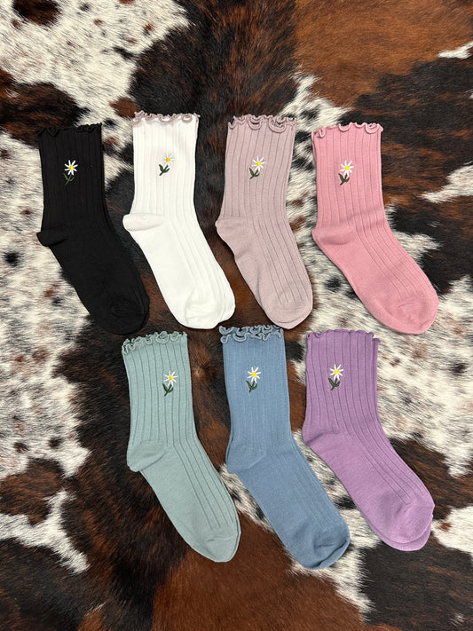 Daisy Crew Socks