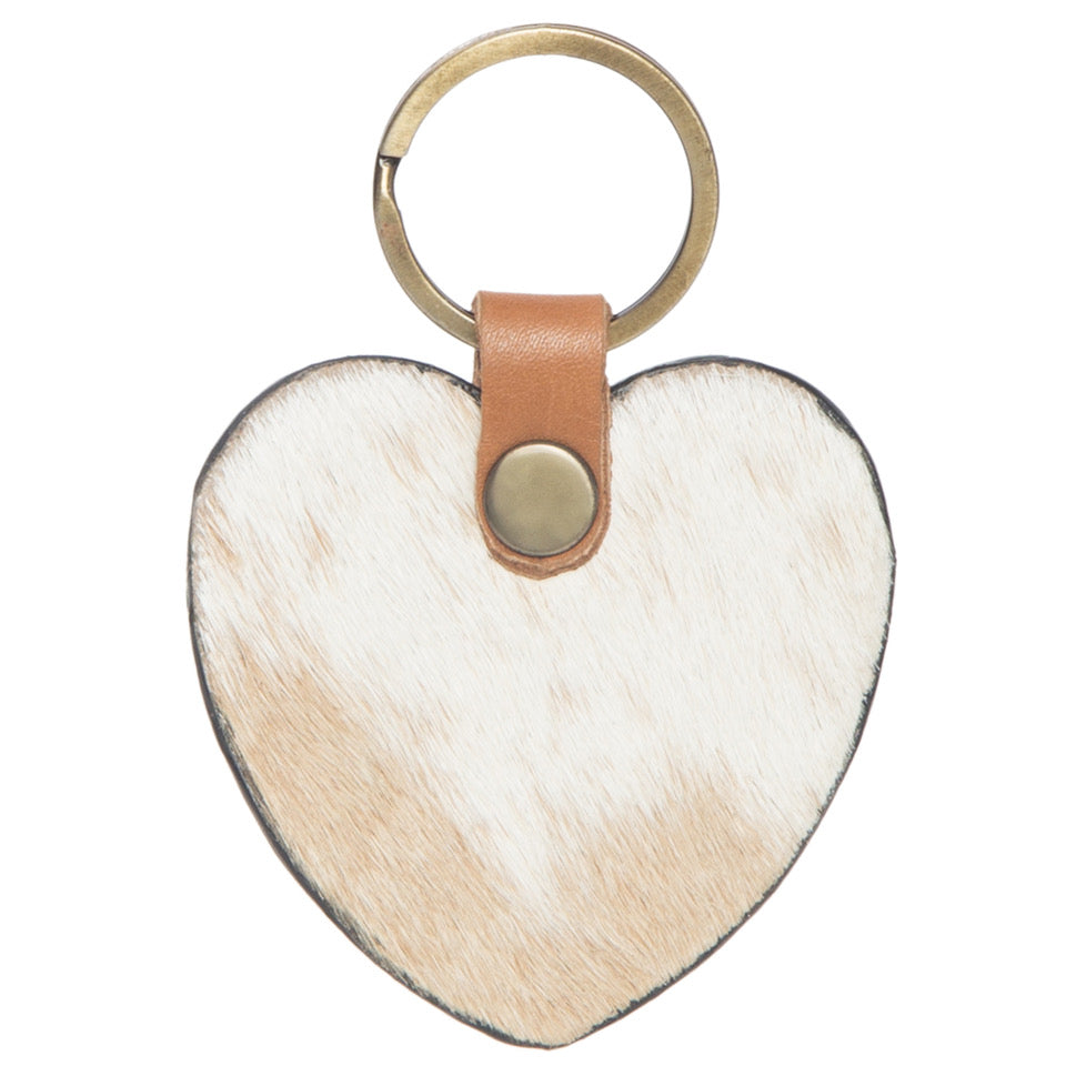 Cowhide and Leather Keyring