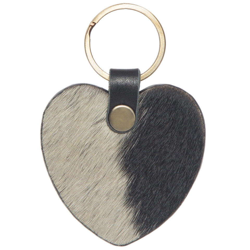 Cowhide and Leather Keyring