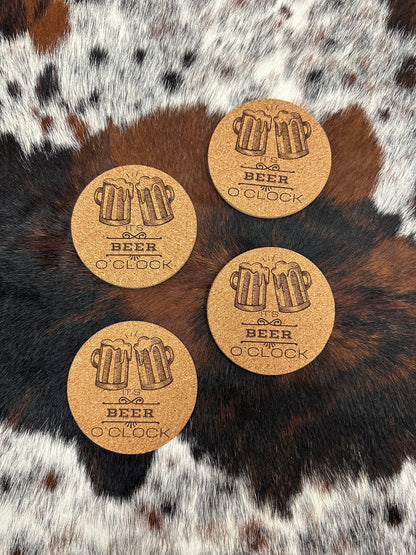 Cork Coasters - Set of 4