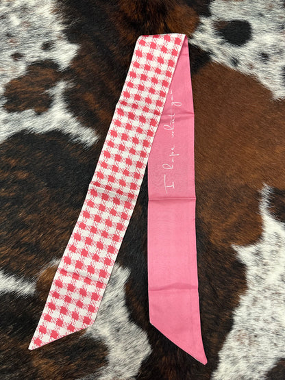 Pink Hat Band/Hair Scarf