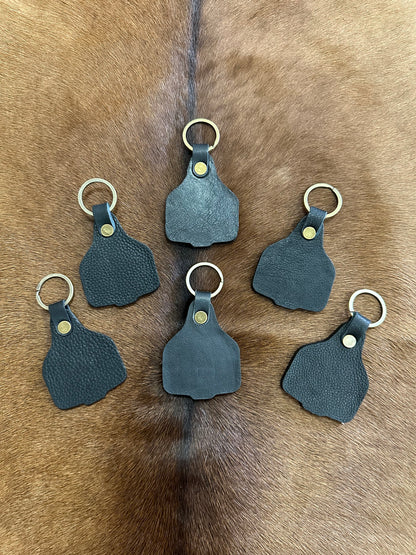 Cowhide and Leather Keyring