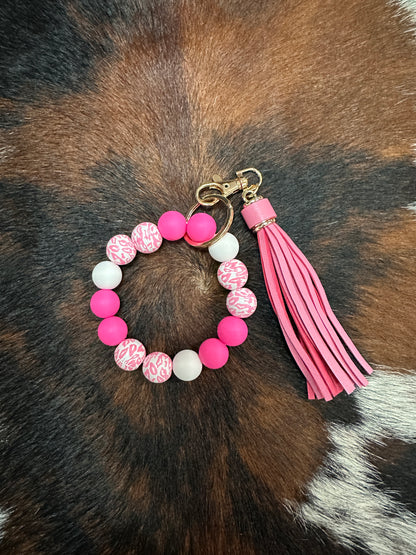 Tassel & Beaded Bracelet Keychain