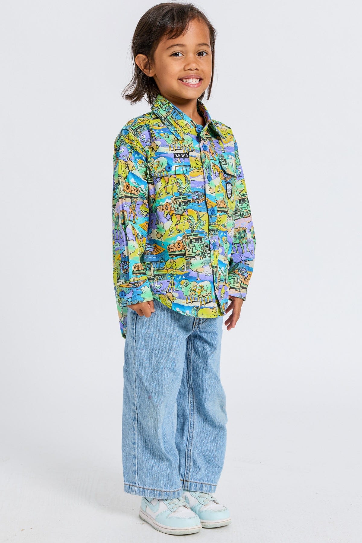 TradeMutt Kid's Full Button Work Shirt