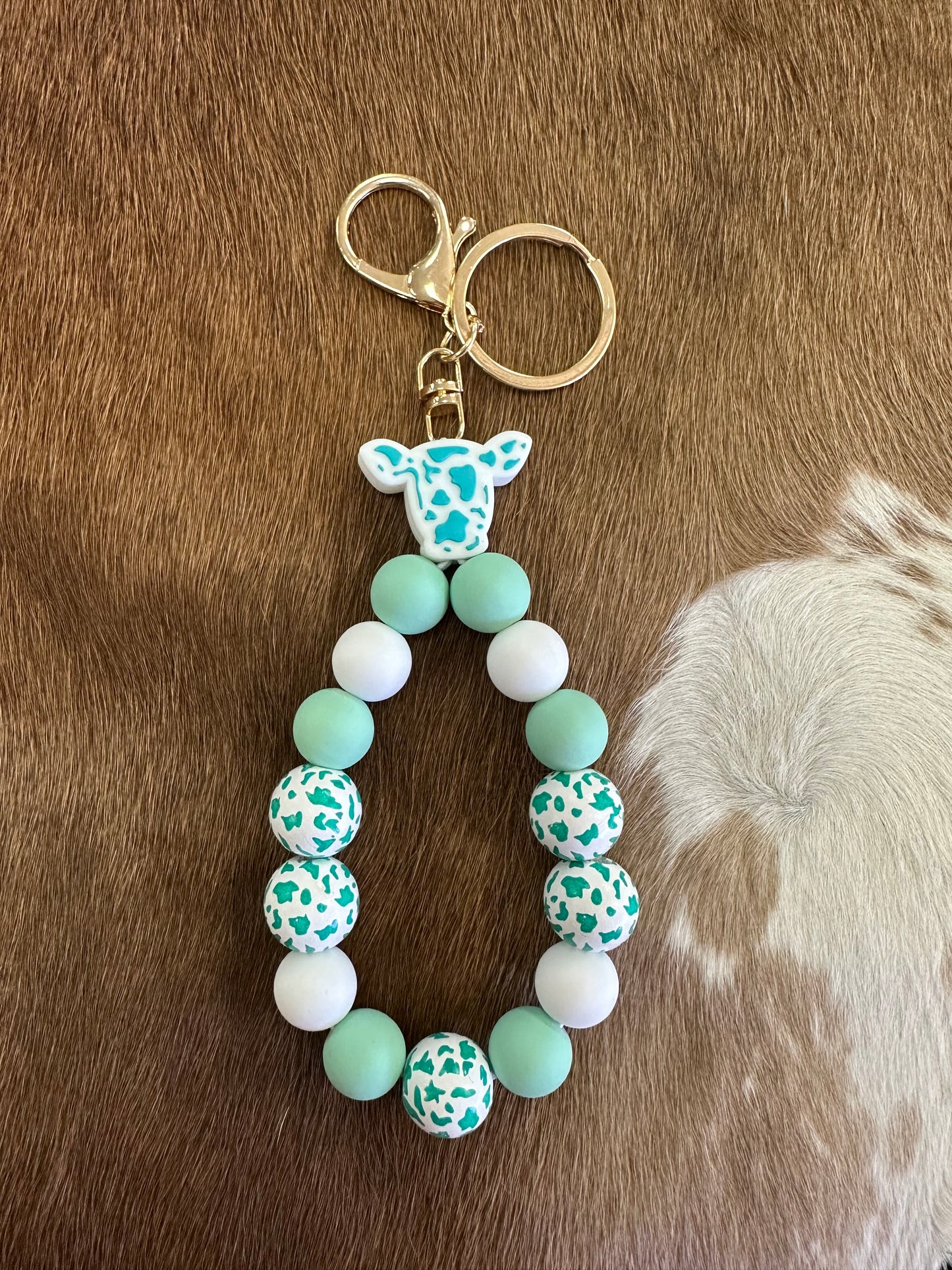 Beaded Bracelet Keychain