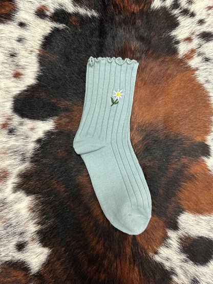 Daisy Crew Socks