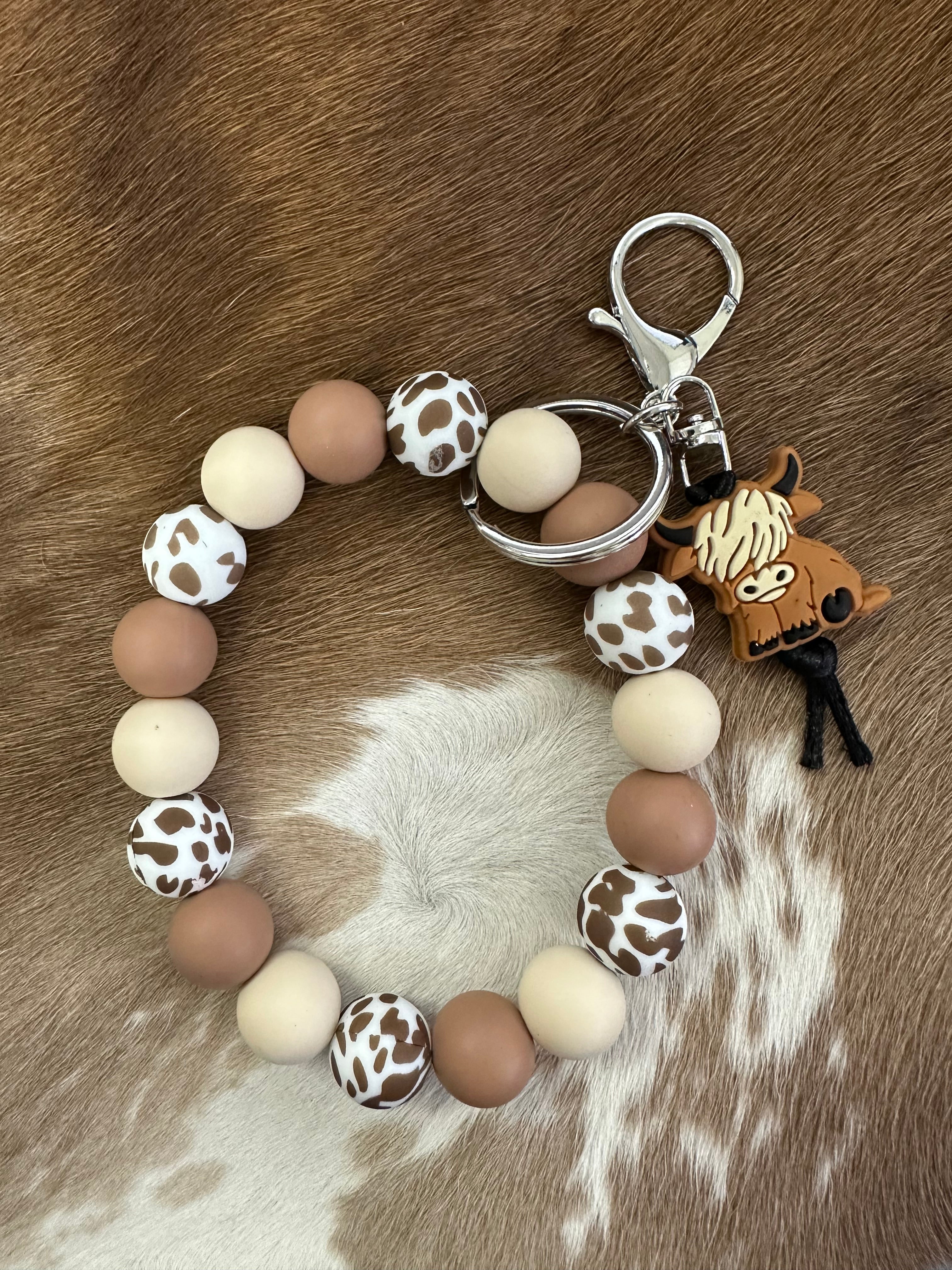 Beaded bracelet store keychain