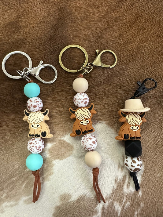 Highland Cow Keychain