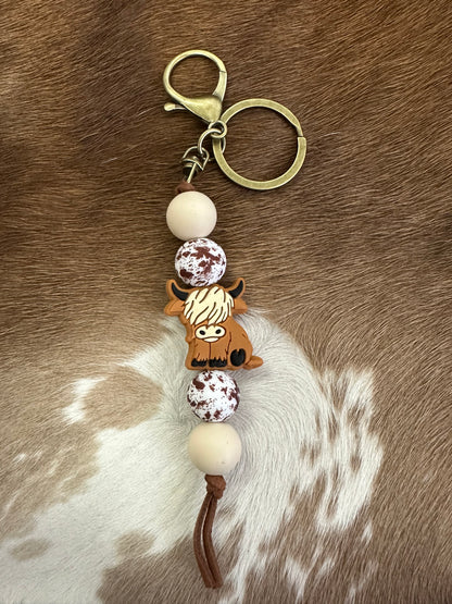 Highland Cow Keychain