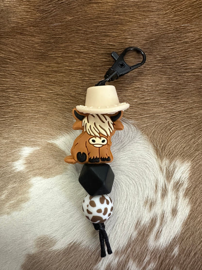 Highland Cow Keychain