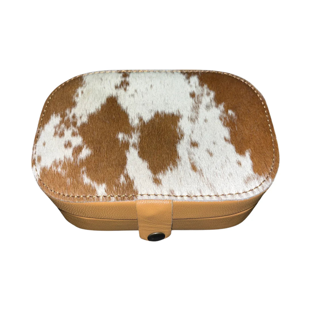 Cowhide Travel Jewellery Box