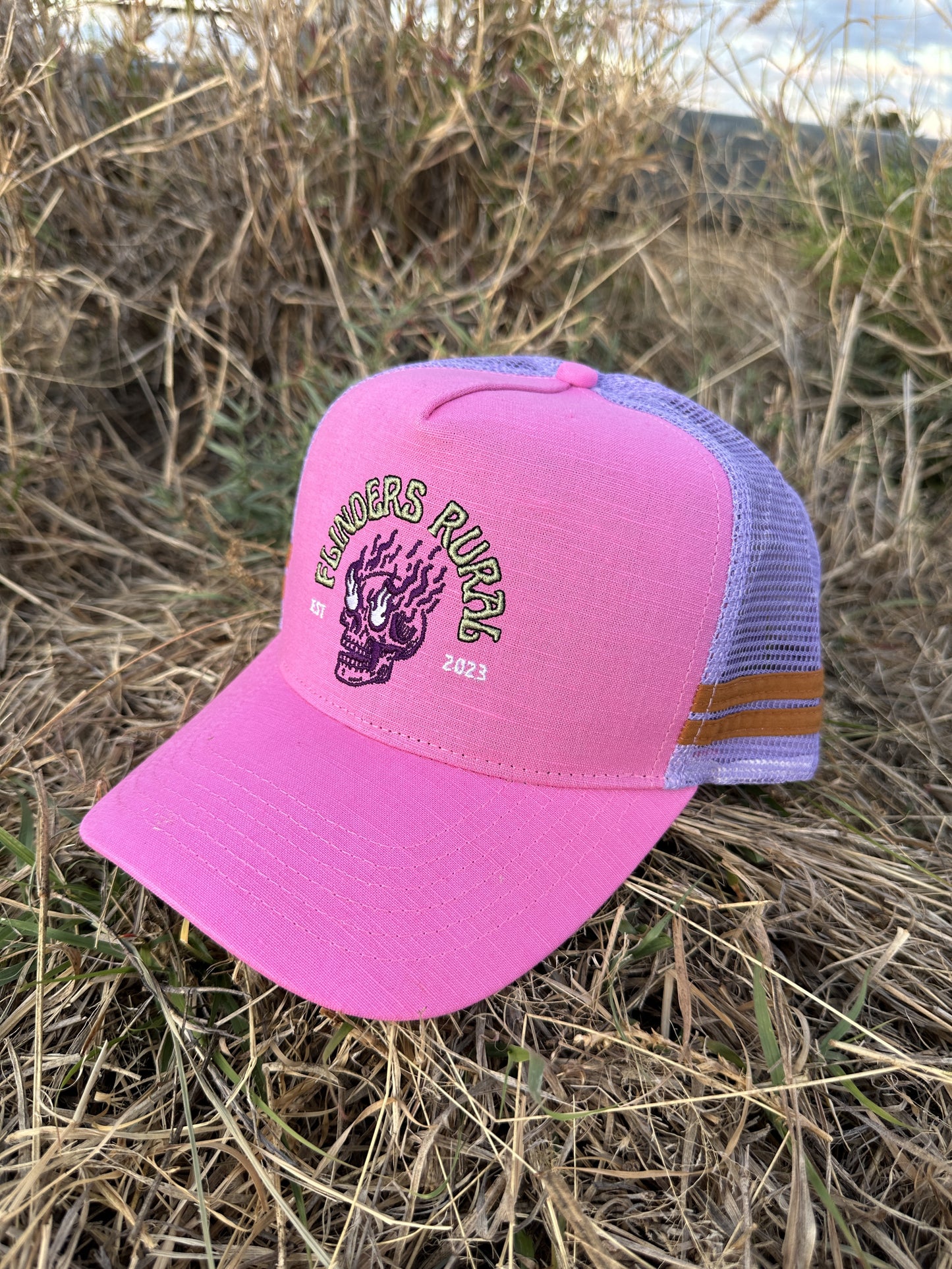 Flinders Rural Trucker Cap - Pink Linen