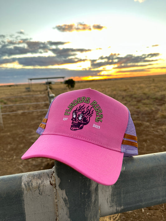 Flinders Rural Trucker Cap - Pink Linen