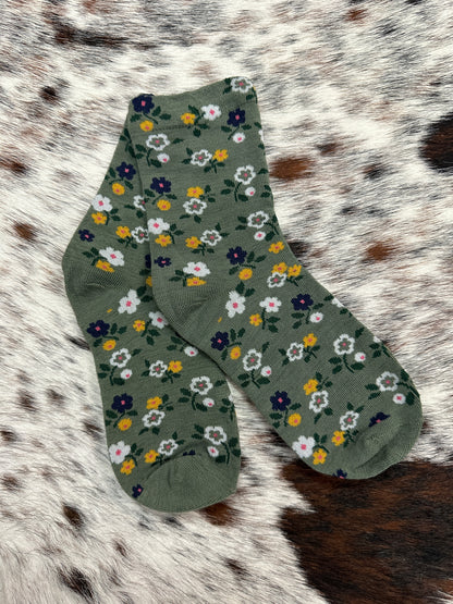 Flower Power Crew Socks